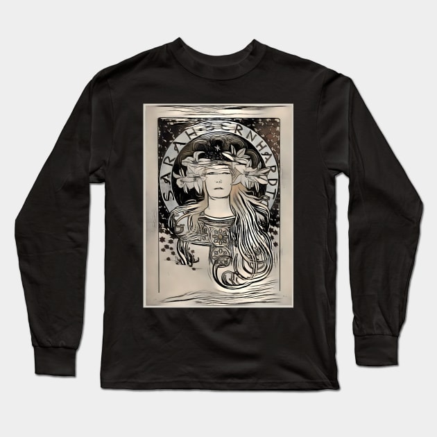 Sarah Bernhardt Dream Long Sleeve T-Shirt by Swabcraft